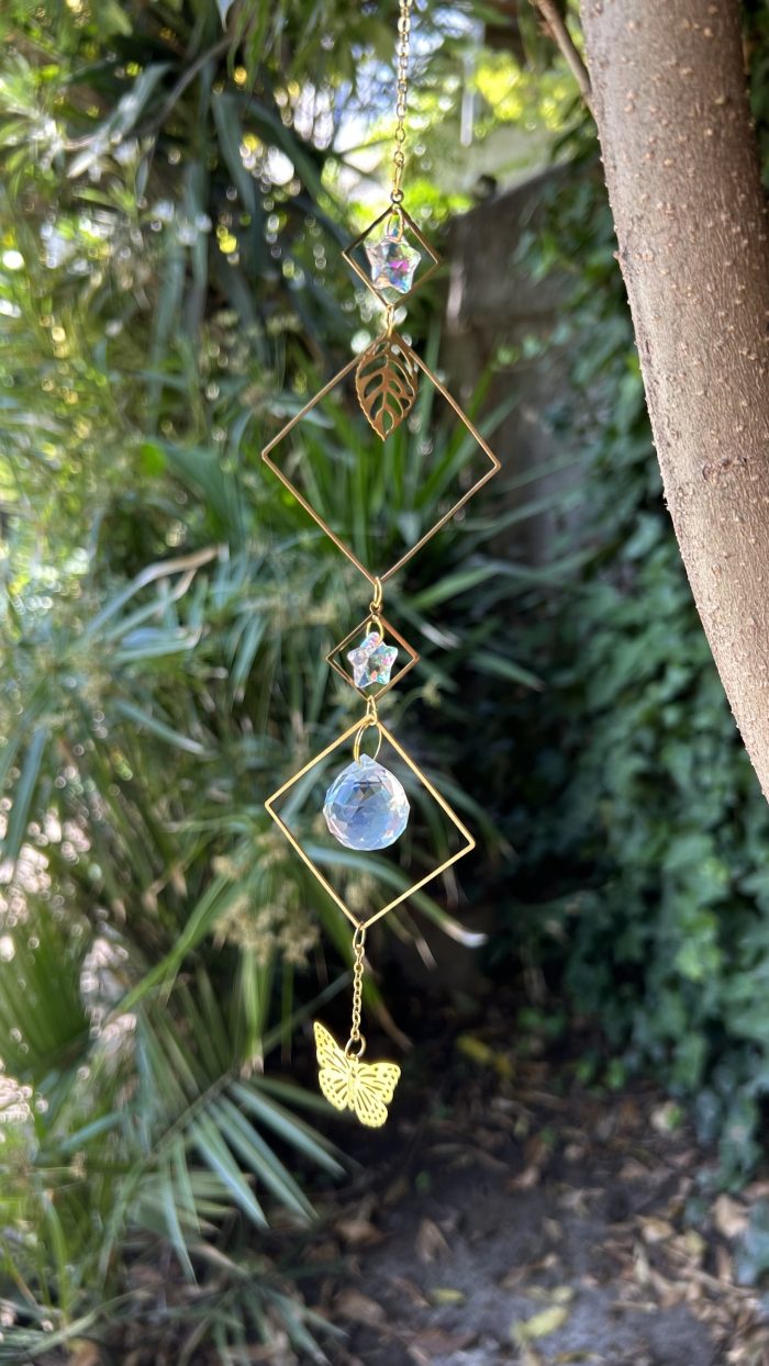 Mariposa y rombos plateado✨