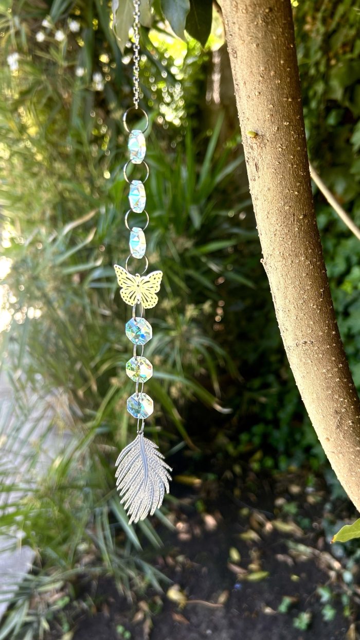 Mariposa hoja plateado✨